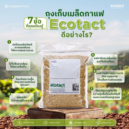 7 ข้อดีของการเก็บเมล็ดกาแฟในถุง Ecotact