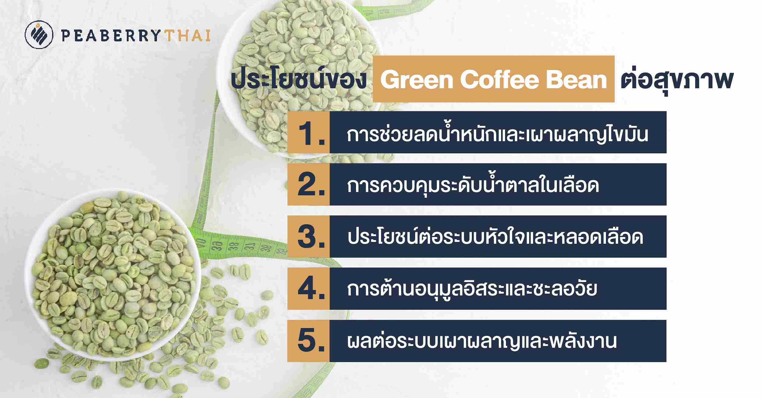 ประโยชน์ของ Green Coffee Bean ต่อสุขภาพ 