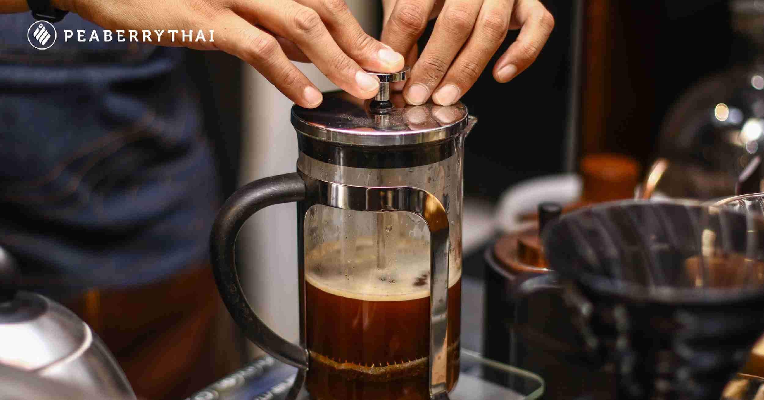 การชงกาแฟแบบเฟรนช์เพรส (French Press)