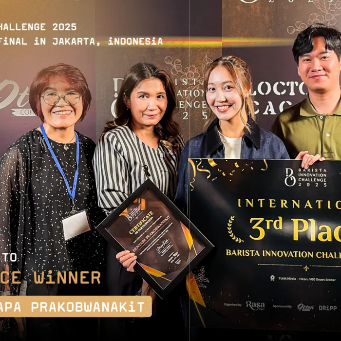 Peaberrythai ร่วมแสดงความยินดี บนเวที Barista Innovation Challenge 2025 ระดับนานาชาติ