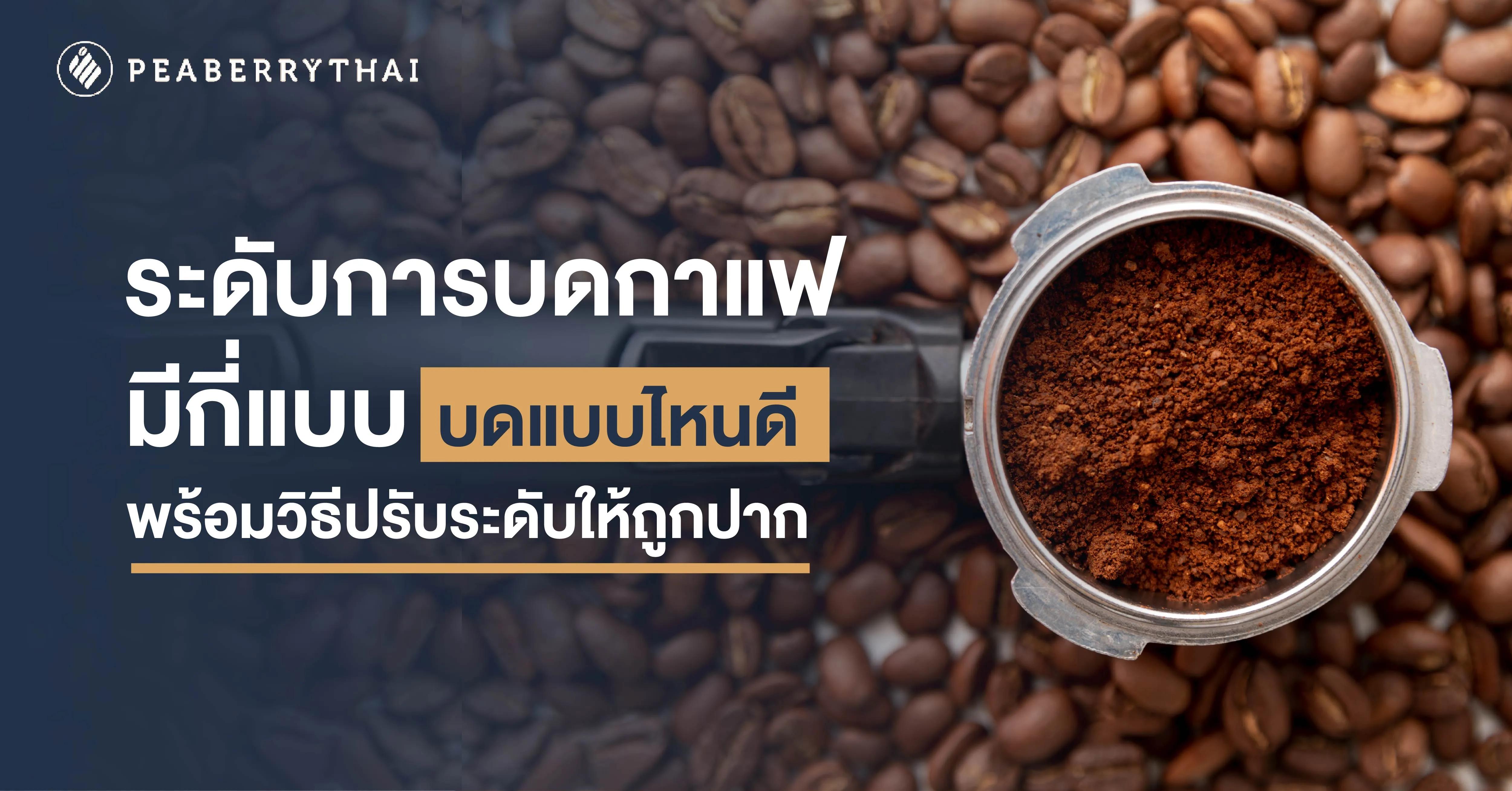 ระดับการบดกาแฟมีกี่แบบ บดแบบไหนดี พร้อมวิธีปรับระดับให้ถูกปาก